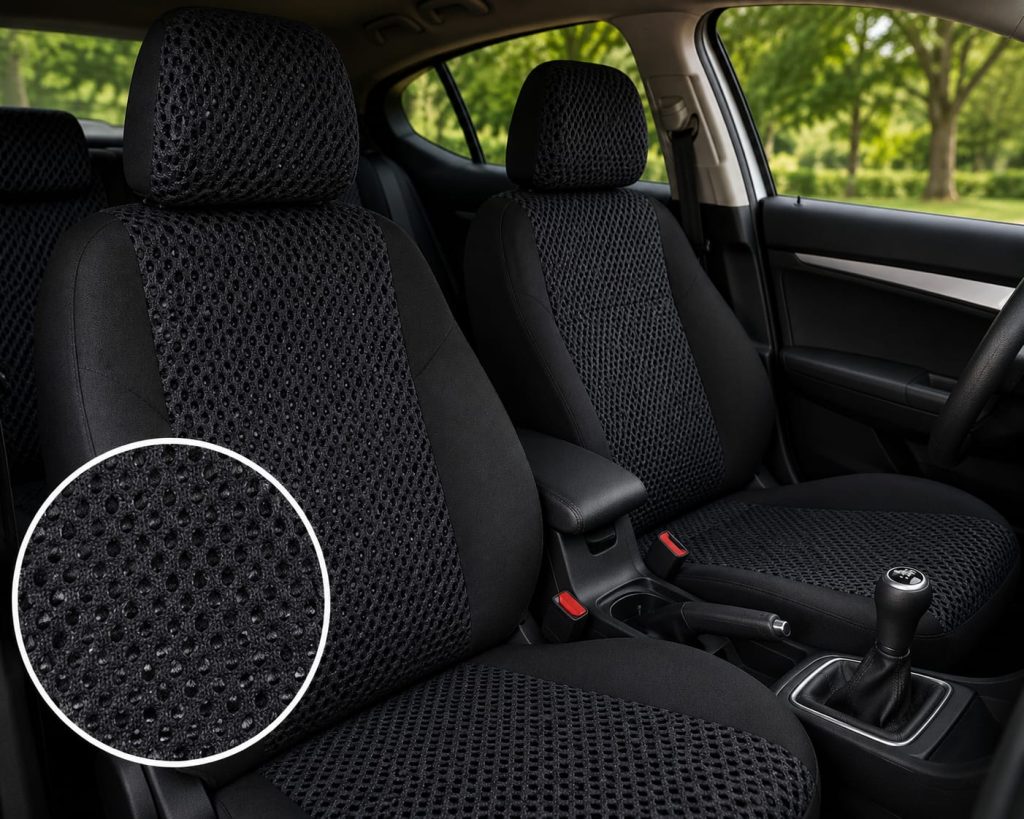 HONEY-COMB-BLACK Automotive Fabric