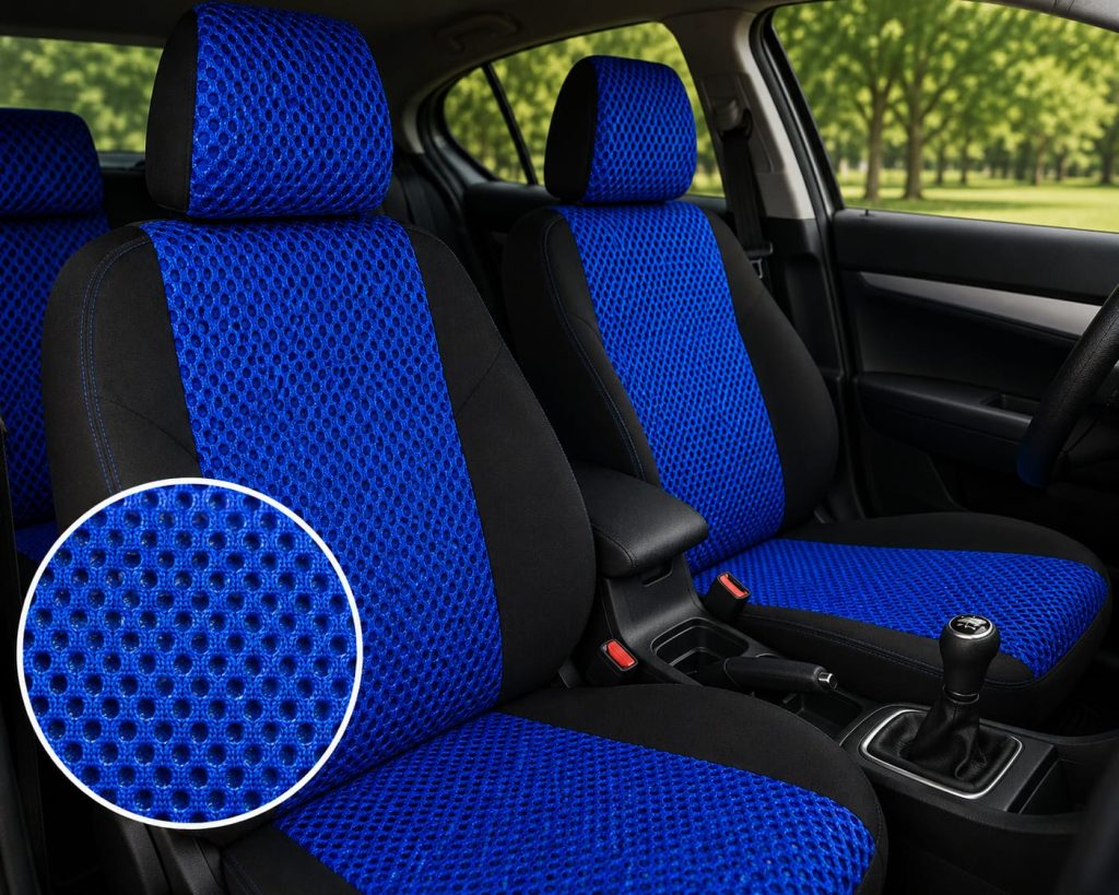 HONEY-COMB-BLUE Automotive Fabric